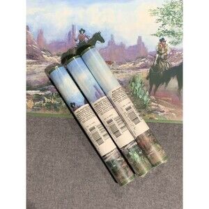Western Wallpaper Border Cowboy Horse Ranch Steer Roping Riders  3 spools